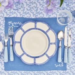 Outlet Mrs. Alice Blue Petal Bamboo Dinner Plate (Set Of 4)