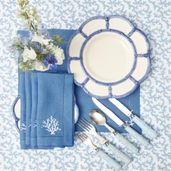 Sale Mrs. Alice Blue Petal Bamboo Dinner Plate (Set Of 4)