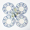 Best Mrs. Alice Blue Petal Bamboo Dinner & Starter Plates (Set Of 8)
