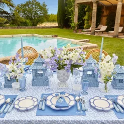 Clearance Mrs. Alice Blue Petal Bamboo Dinner Plate