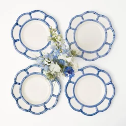 Online Mrs. Alice Blue Petal Bamboo Starter Plate (Set Of 4)
