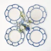 New Mrs. Alice Blue Petal Bamboo Starter Plate (Set Of 4)