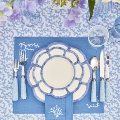 Best Mrs. Alice Blue Petal Bamboo Starter Plate (Set Of 4)