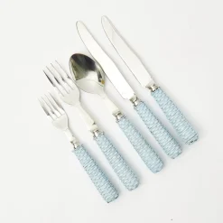 Mrs. Alice Blue Rattan Cutlery (5 Piece)