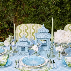 Best Mrs. Alice Blue Rattan Pagoda Lantern Set