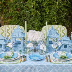Best Mrs. Alice Blue Rattan Pagoda Lantern Set
