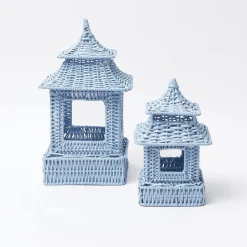 Clearance Mrs. Alice Blue Rattan Pagoda Lantern