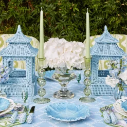 Best Mrs. Alice Blue Rattan Pagoda Lantern Set