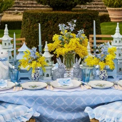 New Mrs. Alice Blue Saddle Stitch Napkin Bows (Set Of 4)
