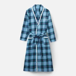 New Mrs. Alice Blue Tartan Frilled Dressing Gown