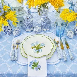 Mrs. Alice Blue Tulip Dinner & Starter Plates (Set Of 8)