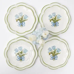 Outlet Mrs. Alice Blue Tulip Dinner & Starter Plates (Set Of 8)