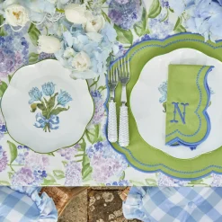 Online Mrs. Alice Blue Tulip Dinner & Starter Plates (Set Of 8)