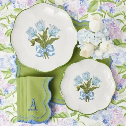Online Mrs. Alice Blue Tulip Dinner & Starter Plates (Set Of 8)
