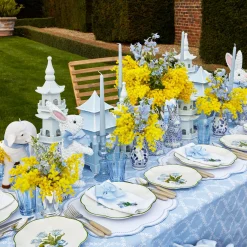 Online Mrs. Alice Blue Tulip Dinner & Starter Plates (Set Of 8)