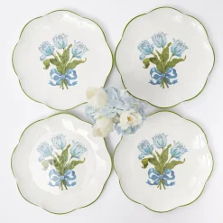 Mrs. Alice Blue Tulip Dinner Plates (Set Of 4)