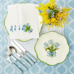 Online Mrs. Alice Blue Tulip Starter Plates (Set Of 4)