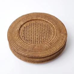 Best Mrs. Alice Brown Rattan Charger Plates (Set Of 4)
