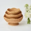 Online Mrs. Alice Brown Scalloped Rattan Bowl (Medium)
