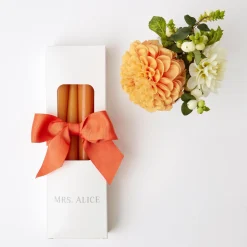Hot Mrs. Alice Burnt Orange Candles (Set Of 8)