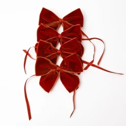 Mrs. Alice Burnt Orange Napkin Bows (Set Of 4)