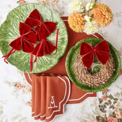 Mrs. Alice Burnt Orange Napkin Bows (Set Of 4)