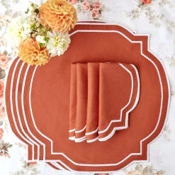 Outlet Mrs. Alice Burnt Orange Placemats (Set Of 4)