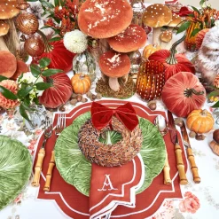 Outlet Mrs. Alice Burnt Orange Placemats (Set Of 4)