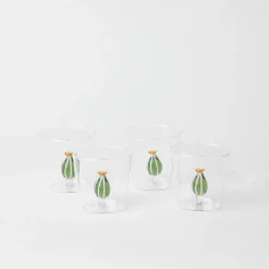 Online Mrs. Alice Cactus Water Glasses (Set 4)