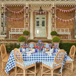 Sale Mrs. Alice Camilla Blue & Red Linen Placemats (Set Of 4)