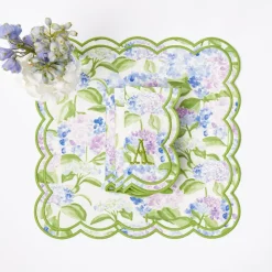 Mrs. Alice Camilla Hydrangea Placemats & Napkins (Set Of 4)
