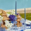 Sale Mrs. Alice Camille Azure Candle Holder (Pair)