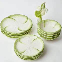 Outlet Mrs. Alice Capri Lettuce Dinner Plate (Set Of 4)