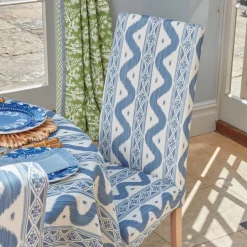 Discount Mrs. Alice Charlotte Blue Ikat Dining Chair