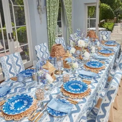 Discount Mrs. Alice Charlotte Blue Ikat Dining Chair