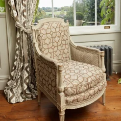 Discount Mrs. Alice Chestnut Brown Bamboo Trellis Fabric