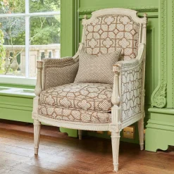 Discount Mrs. Alice Chestnut Brown Bamboo Trellis Fabric