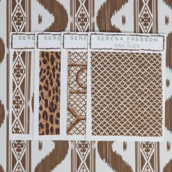 Outlet Mrs. Alice Chestnut Brown Ikat Stripe Fabric