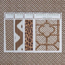 Outlet Mrs. Alice Chestnut Brown Lotus Flower Fabric