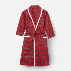 Outlet Mrs. Alice Children's Red Tartan Frilled Dressing Gown