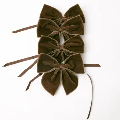 New Mrs. Alice Chocolate Brown Napkin Bows (Set Of 4)