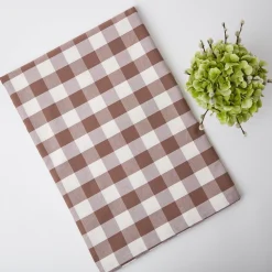 New Mrs. Alice Chocolate Gingham Tablecloth