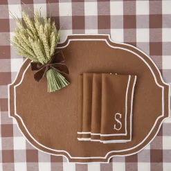 New Mrs. Alice Chocolate Gingham Tablecloth