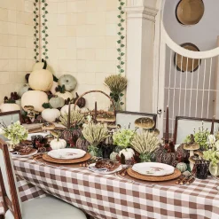 New Mrs. Alice Chocolate Gingham Tablecloth