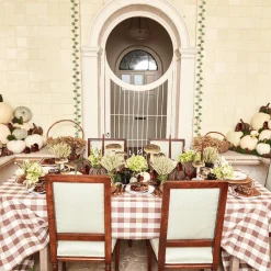 New Mrs. Alice Chocolate Gingham Tablecloth