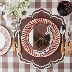 New Mrs. Alice Chocolate Gingham Tablecloth