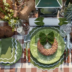 New Mrs. Alice Chocolate Gingham Tablecloth
