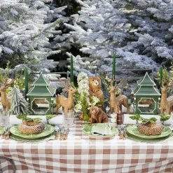 New Mrs. Alice Chocolate Gingham Tablecloth