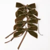 Clearance Mrs. Alice Chocolate Velvet Mini Bows (Set Of 4)