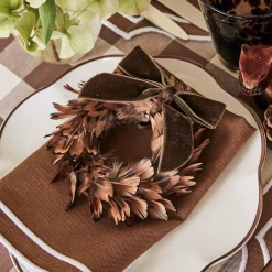 Clearance Mrs. Alice Chocolate Velvet Mini Bows (Set Of 4)